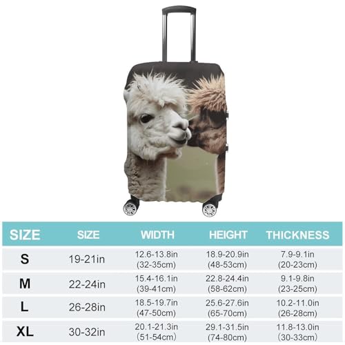 Funny Alpaca Luggage Cover, Washable Elastic Suitcase Cover Protector Fit 18-32 Inch Luggage2