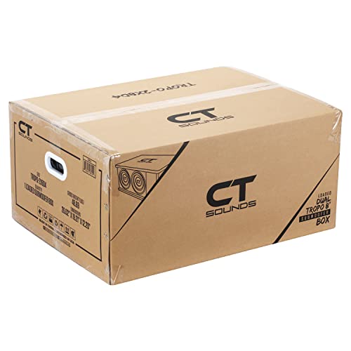 CT Sounds Caixa de subwoofer dupla de 20,32 cm 1600W da série Tropo com porta – TROPO-2X8D4