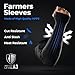 OriStout Cut Resistant Farmers Sleeves with Thumb Hole, Protective Arm Sleeves, for Gardening, Welding, Kitchen, Arm Guards for Biting, Pet Grooming, Black, 1 Pair