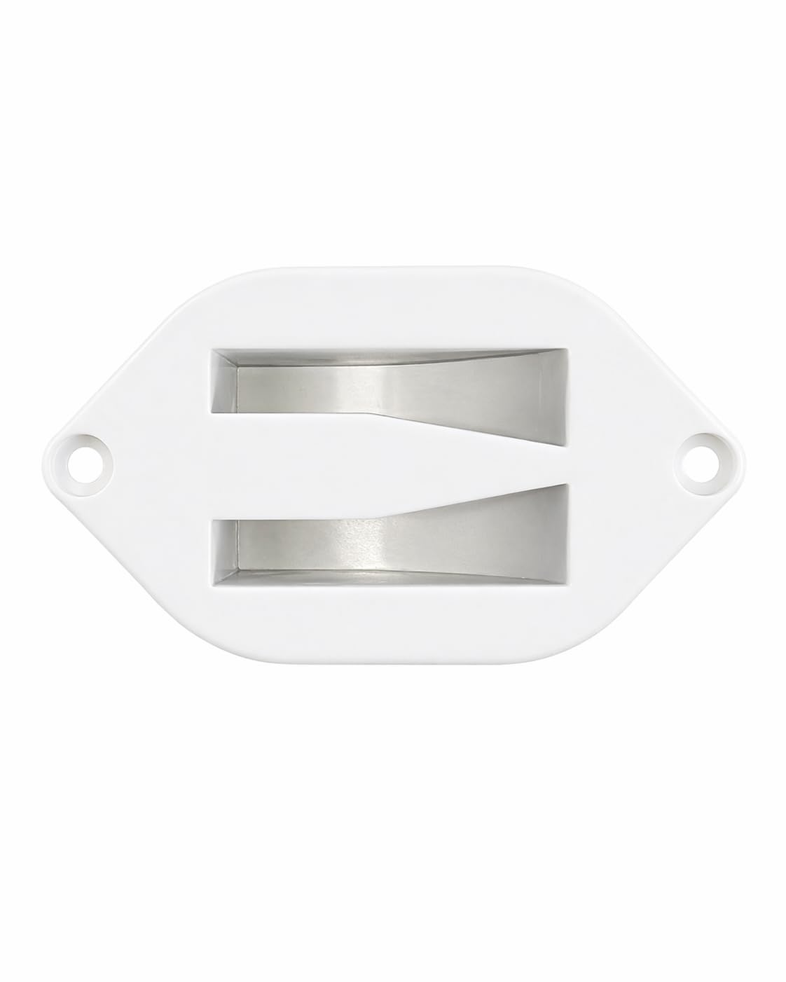 Maniglia Martellina DK con nasello quadro pieno | F1 in alluminio effetto argento | Apertura sinistra | Per finestre e porte-finestre balcone