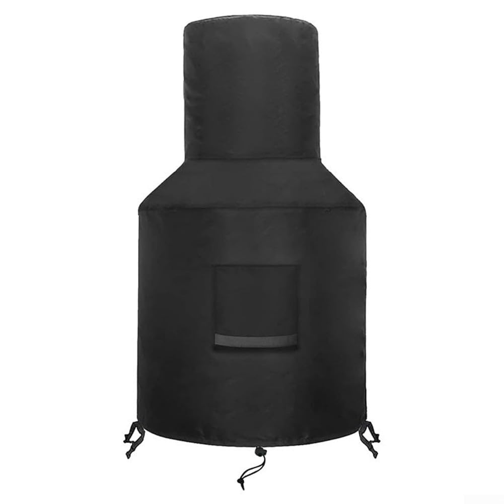 Weatherproof Chiminea Cover for Outdoor Use with Drawstring Bottom to Secure Fit Against Rain Snow and Wind