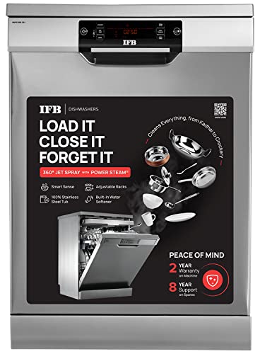 IFB Neptune SX1 Fully-automatic Front-loading Dishwasher (15 Place Settings,...