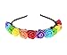 Produktbild Merroyal Boho Blumenkrone Rose Blume Stirnband Haarkranz Blume Haarschmuck Gr. Einheitsgröße, regenbogenfarben