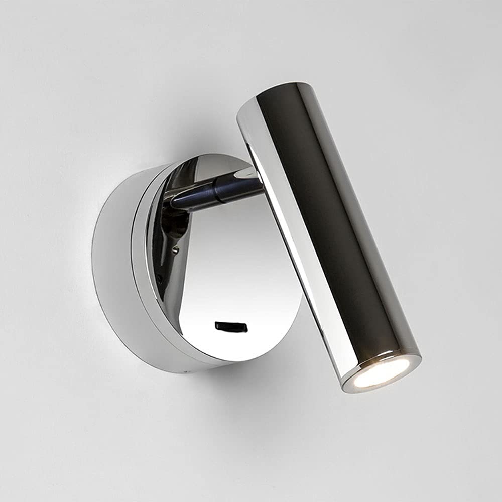 Foco LED de Pared Moderno, Giratorio y Ajustable con Interruptor para Pasillo, Cocina, lámpara de Pared Individual de 120 LM, luz Blanca cálida de 3000 K.,