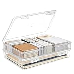 Zocipro 2 Pack A4 Transparent Plastic Storage Boxes with Latching Lids, Multi-Purpose Stackable Paper Storage for Documents, Magazines, Scrapbooks, Photos, Art Supplie (31 x 22 x 5cm)