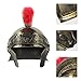 WRITWAA Roman Soldier Helmet: Medieval Cosplay Headgear, Adjustable Mask for Halloween, Theme Parties, and Costume Props, Gold Plastic
