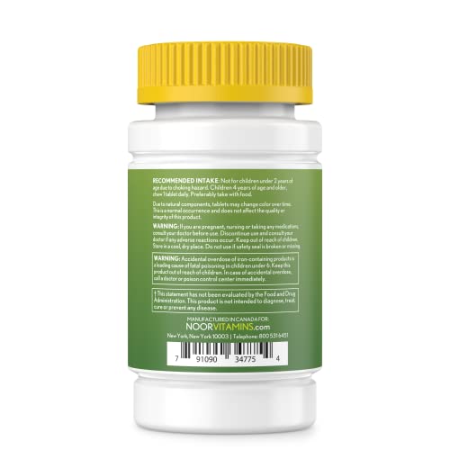Noor Vitamins Halal Kids Multivitamin Chewable: Essential Vitamins For Immune, Bone & Eye Health With Iron - Non Gmo & Gluten Free - Halal Vitamins 60 Count (2 Month Supply) #TOP4