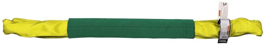 Yellow Eye and Eye 8 Foot Polyester Round Sling | 8,000 lb. Vertical Capacity | 6,700 lb. Choker | 16,800 lb. Basket | 2-1/4