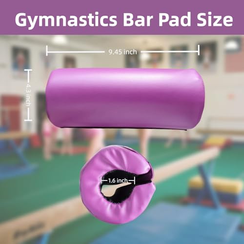 NYMICL Gymnastics Bar Pad - Safety Crash Cushion Bar Pad for Kids, Easy Install Bar Pad, Fits Most Gymnastics Bar Accessories, Pink/Purple (Purple)