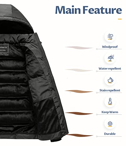 Image of Men's Puffer Jacket Waterproof Winter Parka jacket Warm Thicken Ski Coat