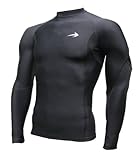 CompressionZ Men's Long Sleeve Compression Shirt - Performance Base Layer for Fitness, Basketball, Gym, Sport Wear - Cool Dry Running Shirt for Muscle Recovery - Winter Thermal Underwear for Men