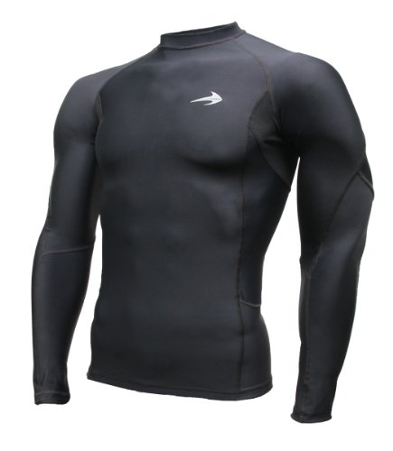 CompressionZ Men's Compression Long Sleeve Shirt | Athletic Quick Dry Sun Protection Slimming Base Layer for All Sports