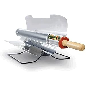 Cakunmik Outdoor Integrated Solar-fornuis, grill, roestvrij Solar-oven verwarmt drankjes en baks eten, brandstofvrije kookplaat Draagbare wandelbarbecue oven tool