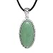 Stone Story Stone Pendant Gemstone Necklace Semi Precious Stone Crystal Necklace (Green Aventurine Jade)
