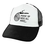 Fire Fighter Gifts for Adults Firefighter Pickin Up Hose All Night Trucker Hat Black