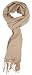 Love Lakeside-Men's Cashmere Feel Winter Solid Color Scarf 00-0 Beige