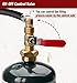CALPOSE 3 Feet Propane Refill Adapter Hose with Gauge and ON/Off Control Valve, Extension Propane Refill Hose, Fill 1 Pound Bottles from 20lb Tank