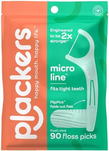 Plackers Dental Flossers Micro Mint - 90 Count