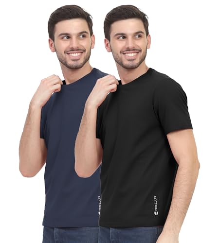 Image of Freecultr Truly Classic Organic Men's Cotton T-Shirt | Solid Round Neck Half Sleeve | Plain Stylish t Shirts | Regular Fit | Casual Comfortable T Shirt for Man