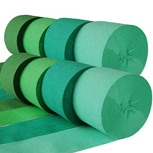 Crepe Paper Streamers St.patrick's Day Party Streamer 8 Rolls Green Party Streamer For Various Birthday Wedding Festival Party Decorations #TOP2