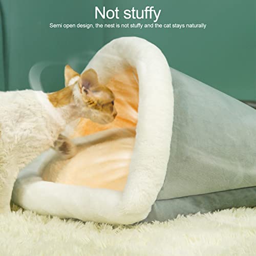 Saco de dormir para gatos, cama ninho interior aquecida para animais de estimação para gatinhos no i