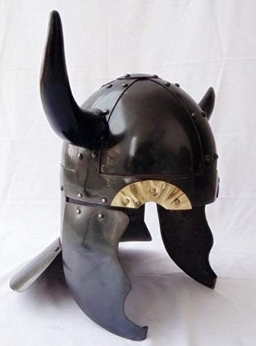 Medieval Viking Horns Helmet Reenactment Warrior Armor Helmet by-NAUTICALMART