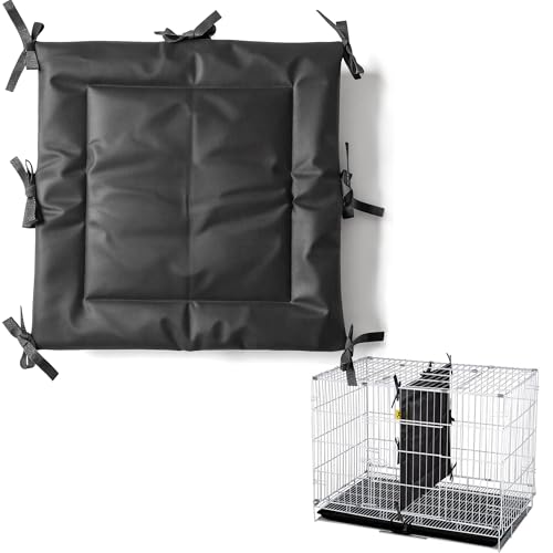 INKNOTE Black Dog Crate Divider Panel with Ties 23.62 x 21.65 Inch Soft Thick Dog Kennel Divider for Puppy Training Dog Crate Accessories (Fits 36