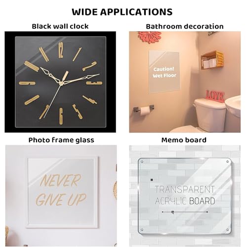 Image of BIGIMALL Acrylic Sheet 8 Pack 1MM Transparent 6 inchx6 inch - inches Pack of 8 pcs for Glass Painting High Gloss (1mm, 6x6 - inches, 8 Pieces,Transparent /Clear)