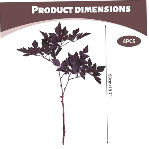 Tallos de cimicifuga artificial decorativos con hojas de seda premium de 50 cm 7