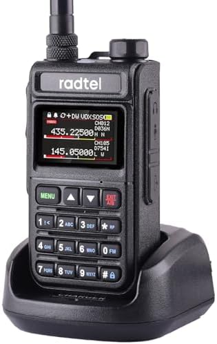 Radtel RT-890 Multi-Band Ham Two-Way Radio 999 Channels 8 Band Long Range Handheld Walkie Talkie AM Aviation Band Reception Color LCD HT Transceiver Type C Frequency Match DTMF NOAA