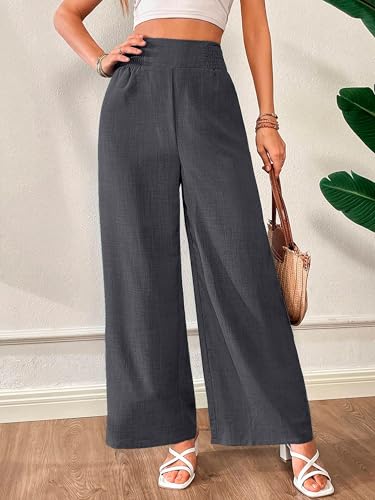 Image of Vogaan Trousers for Women | Women's Loose Fit Trousers | Women's High-Waisted Wide Leg Pant | Women Trousers Pants | Korean Trousers for Holiday