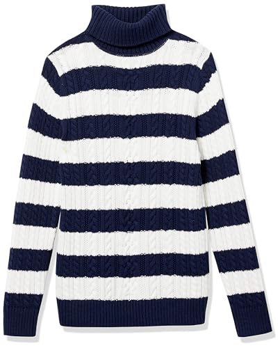 Image of Amazon Essentials Women's Long Sleeve Fisherman Cable Knit Turtleneck Sweater (Available in Plus Size)