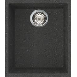 Fregadero Acrilico ELLECI LMQ10070BSO | Fregadero de cocina bajo encimera METALTEK QUADRA 100 BSO | Acabado/Color : Ghisa