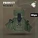 Ammo Can Man US Military Issue OD Olive Drab Green Rifle Magazine Mag Ammo Small Arms Pouch Case with Dual Grenade Carrier and Alice Attachment Clips