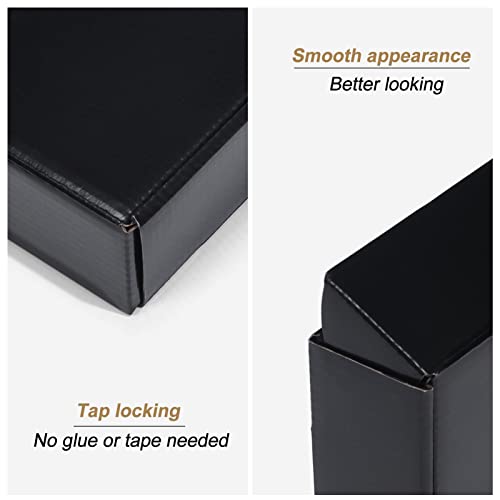 Image of ZBEIVAN 7x5x2 Black Small Shipping Boxes, 20 Packs Corrugated Cardboard Mailer Boxes for Packaging Small Business Mailing Gifts Wrap Boxes with Lids