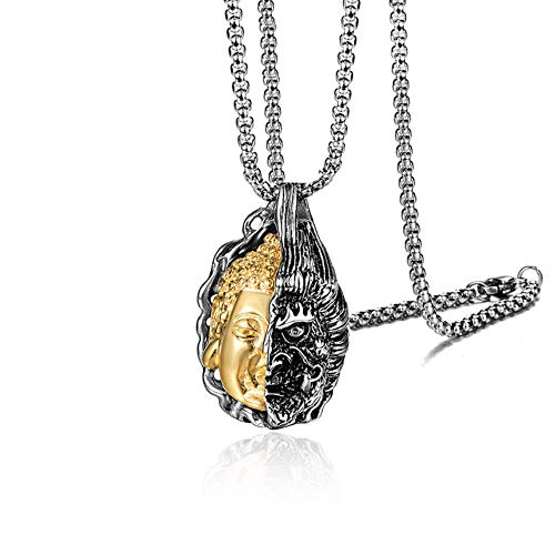 Preisvergleich Produktbild tgbvr Edelstahl Anhänger Retro Titan Stahl Herren Halskette Ornamente