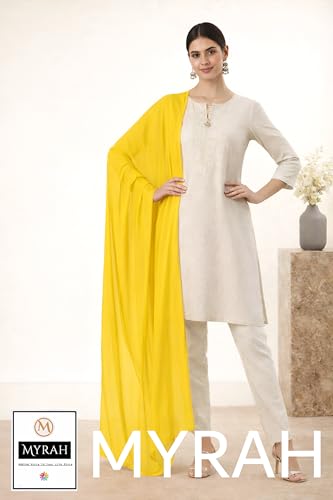 Image of MYRAH Chiffon Solid Casual Daily Use Dupatta For Women's & Girls Length - 2.50 Meter