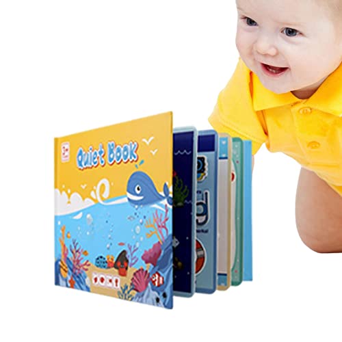 Livro ocupado da criança,Livro Montessori Tranquilo e Ocupado para Crianças - atividades educativas