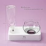 Double Elevated Dog Cat Bowl, Pets Water and Food Bowl Set, 15° Raised Tilted Dishes Indoor for Kitten, Puppies, Small or Medium Size Dogs Cats - Image 6