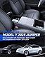 LANTU 4 Pcs Zubehör für Tesla Model Y 2025 Juniper Mittelkonsole Organizer, Silikon Organizer Tray, Armlehne Aufbewahrungsbox und Versteckte Box (Beflockung)