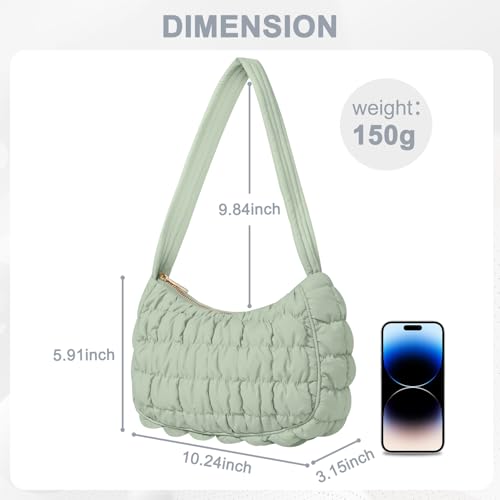 Quilted Puffer Purse for Women Crescent Bag Small Puffer Shoulder Bag Puffy Hobo Bag4