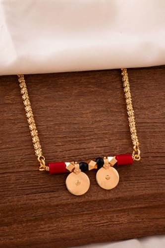 Image of Radha's Creations LONG 30 inch Mangalsutra LONG with Tali One Gram Gold for Women
