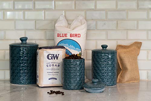 Image of 10 Strawberry Street Kitchen Canister, 3 Piece Set, Ocean Navy