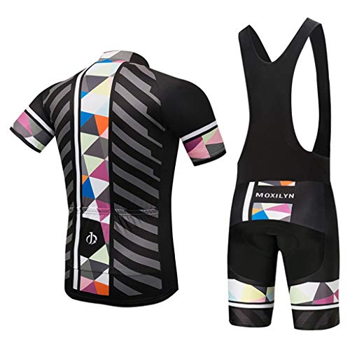 Men's Bike Clothing Set Cycling Jerseys Road Bicycle Shirts Kit + Bib Shorts Quick-Dry Full Zipper Riding Clothes #TOP1