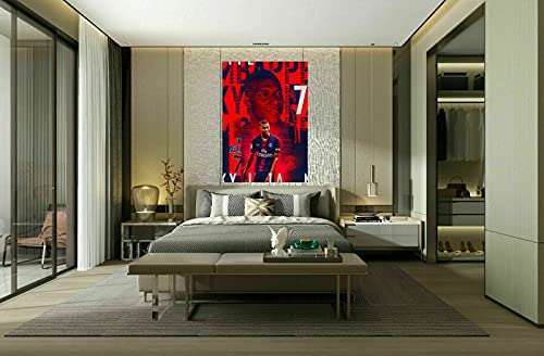Impression d'art Kylian Mbappé grand format 150x100 cm déco de prestige