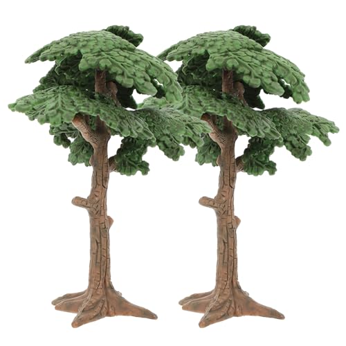 AKOOSY �~�j���i���ؖ͌^ 2�� ���̃e�[�u�������p �����ȃc���[�̏��� �l�H���؃��f�� �}�C�N�����i�̃��A���Ȓ둕�� DIY�~�j�`���A�V�[��