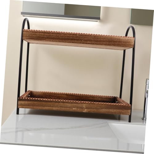 Badezimmer-Regal aus Holz, Nizer, Hautpflege, Make-up, Vani-Tablett, platzsparend, für Küche, Bad, Arbeitsplatten, Slish Design