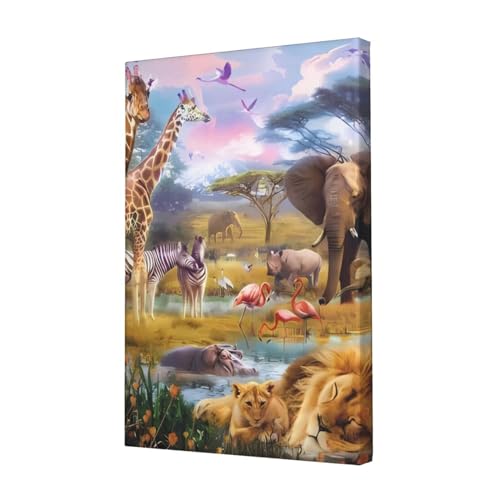 Impression d'animaux sauvages sur toile pour l'ambiance zen du bureau