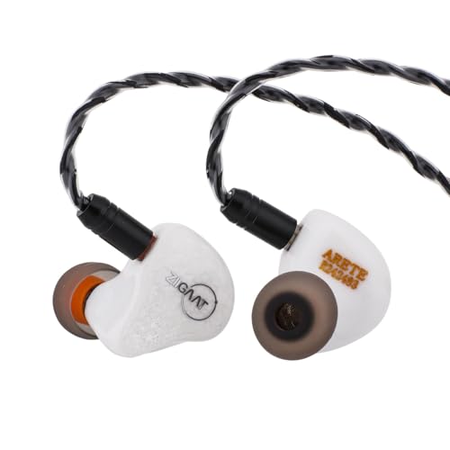 Image of Linsoul ZiiGaat x Fresh Reviews Arete in Ear Monitor, 1DD+4BA Hybrid Earphone IEM, Wired Gaming Earbuds, Studio Monitor Tunning, with Detachable IEM Cable for Musician Audiophile (White)