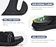 KuaiLu Sport Sandalen Herren Bequeme Weiche Fußbett Orthopädische Wander Wandersandalen Outdoor Trekking Latschen Sommer Outdoorsandalen Schlappen Offen Zehen Sportsandalen Pantoletten Schwarz 43
